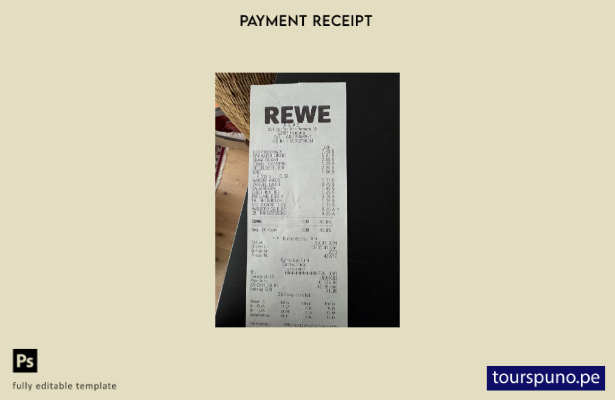 lista para imprimir plantilla de recibo de pago del grupo Rewe